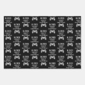 ゲーマービデオゲームコントローラー誕生日パーティー ラッピングペーパーシート (正面)