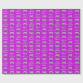 ゲーマービデオゲームコントローラー誕生日パーティー ラッピングペーパー (フラット)