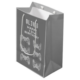 ゲーマービデオゲームコントローラ誕生日 ミディアムペーパーバッグ