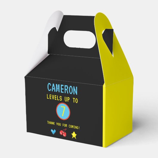 ゲーマーピクセルアーケードレベルアップ誕生日お気に入りボックス フェイバーボックス (裏面サイド)