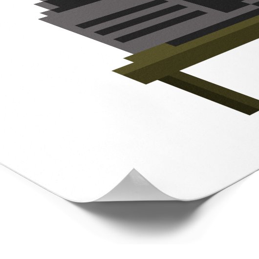 ゲーマーピクセルアートポスター ポスター (角)