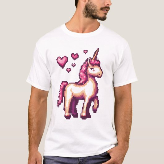 ゲーマーピクセルユニコーン (1) Tシャツ (正面)