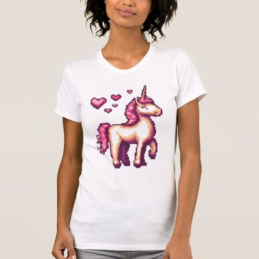 ゲーマーピクセルユニコーン (1) Tシャツ (正面)