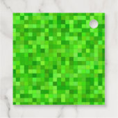 ゲーマーピクセル（緑） |誕生日カスタムパーティー フェイバータグ (裏面)