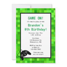 ゲーマーピクセル（緑） |誕生日カスタムパーティー