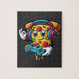 ゲーマーピザビデオゲームフードジグソーパズル ジグソーパズル