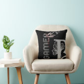 ゲーマーピロー抽象芸術インテリアデコーブラックパウダー クッション (椅子)