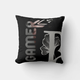 ゲーマーピロー抽象芸術インテリアデコーブラックパウダー クッション