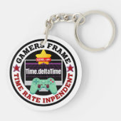 ゲーマーフレーム – 時間レート独立 キーホルダー (裏面)