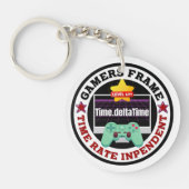 ゲーマーフレーム – 時間レート独立 キーホルダー (正面)