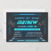 ゲーマーブルーバーチャル誕生日パーティー 招待状 (正面)