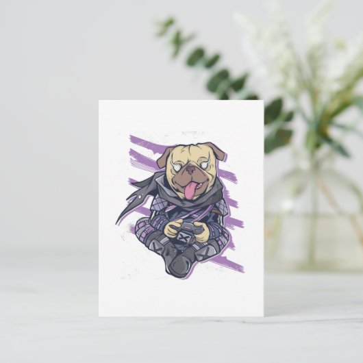 ゲーマープグ忍者ネオンルックティーンズグラフィックスギフトクール ポストカード (スタンド正面)