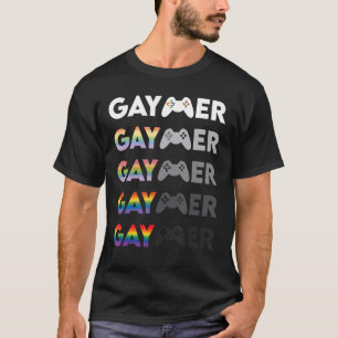 ゲーマープライドLGBTゲームゲイ月次 Tシャツ