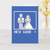 ゲーマープレーヤー1と2新しいゲームプラス結婚の カード (黄色い花)