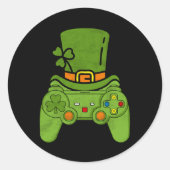 ゲーマーボーイズのビデオゲームコントローラSt patricks day1 ラウンドシール (正面)