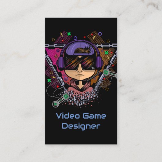 ゲーマーボーイビデオゲームデザイナー 名刺 (正面)