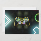 ゲーマーボーイ10thネオンゲーム誕生日写真 招待状 (裏面)