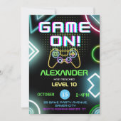 ゲーマーボーイ10thネオン誕生日パーティー 招待状 (正面)