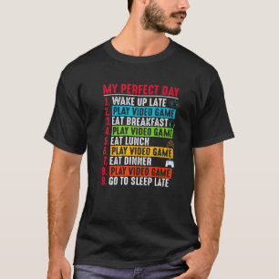 ゲーマーマイパーフェクト遊デイビデオゲーム Tシャツ