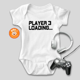 ゲーマーママの妊娠発表 プレイヤー3ロード中 ベビーボディスーツ