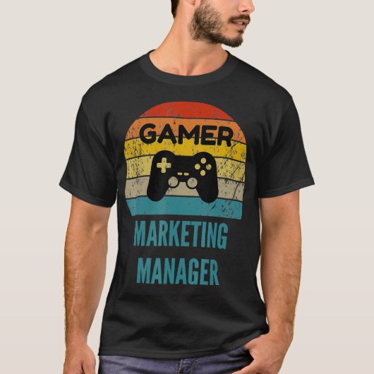 ゲーマーマーケティングマネージャー ヴィンテージ 60年代 70年代 ゲーム GIF Tシャツ (正面)