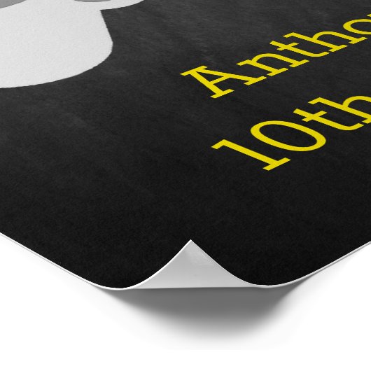 ゲーマーモダン任意の年齢の誕生日パーティーへようこそ ポスター (角)