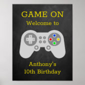 ゲーマーモダン任意の年齢の誕生日パーティーへようこそ ポスター (正面)