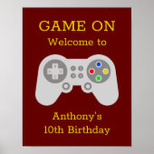 ゲーマーモダン任意の年齢の誕生日パーティーへようこそ ポスター (正面)