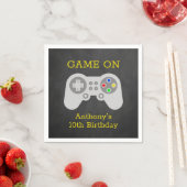 ゲーマーモダン任意の年齢の誕生日パーティー スタンダードカクテルナプキン (インサイチュ)