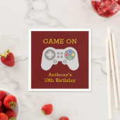 ゲーマーモダン任意の年齢の誕生日パーティー スタンダードカクテルナプキン (インサイチュ)