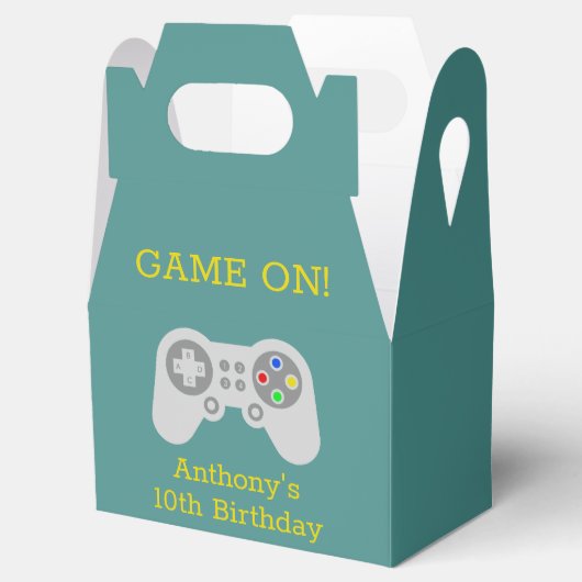 ゲーマーモダン任意の年齢の誕生日パーティー フェイバーボックス (オープン)