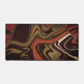 ゲーマーモダン抽象芸術レトロウェーブブラック デスクマット (正面)