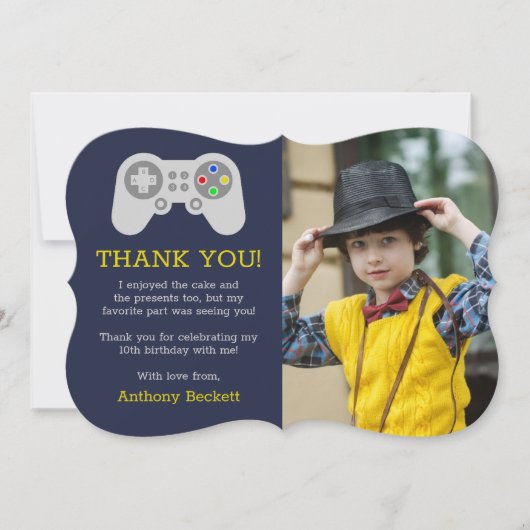 ゲーマーモダンAny Age誕生日写真 サンキューカード (正面)