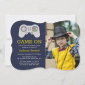 ゲーマーモダンAny Age誕生日写真 招待状 (正面)