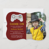 ゲーマーモダンAny Age誕生日写真 招待状 (正面)