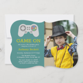 ゲーマーモダンAny Age誕生日写真 招待状