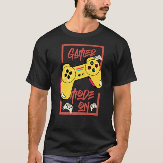 ゲーマーモードレトロゲーム Tシャツ (正面)