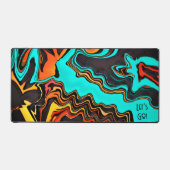 ゲーマーユニークモダン抽象芸術カラフル引用文 デスクマット (正面)