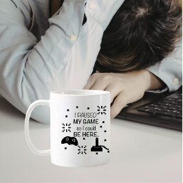 ゲーマーユーモアあふれるゲーム一時停止デザイン コーヒーマグカップ
