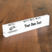 ゲーマーユーモアのある デスクネームプレート (側面)