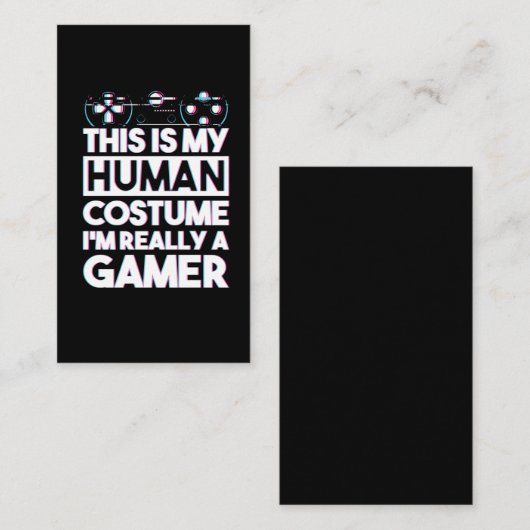 ゲーマーユーモアゲームことわざビデオゲーム 名刺 (正面/裏面)