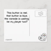 ゲーマーラブコントローラーハートバレンタイン シーズンポストカード (裏面)