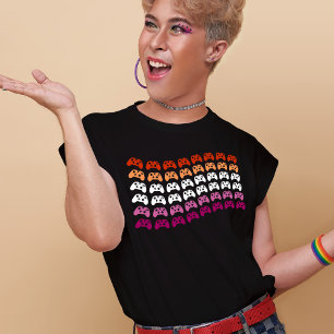 ゲーマーレズビアンプライドフラッグビデオゲームコントローラ Tシャツ