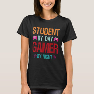 ゲーマーレターのためのデイギャマーバイナイトミームによる学生 Tシャツ