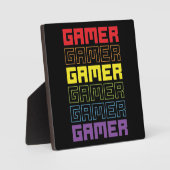 ゲーマーレトロオールド・スクールおもしろい – ビデオゲーマー，ゲーム フォトプラーク (正面)