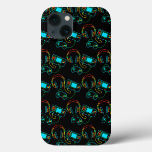 ゲーマーレトロネオンパターン iPhone 13ケース