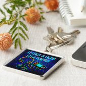 ゲーマーレトロネオンブルー キーホルダー (側面)