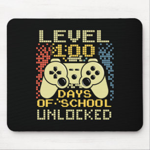 ゲーマーレトロ100日目先生100学校Bの日 マウスパッド
