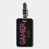 ゲーマーレベルアップフォーエバージェシェンクフールおたくウントギーク ラゲッジタグ (正面縦)