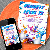 ゲーマーレベルアップ誕生日招待状 招待状